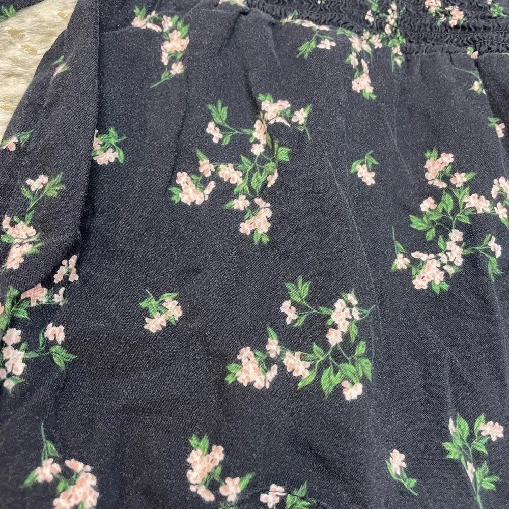 5 for $25🔥Old Navy Floral Black Jumpsuit Baby Girl Size‎ 3-6 Months